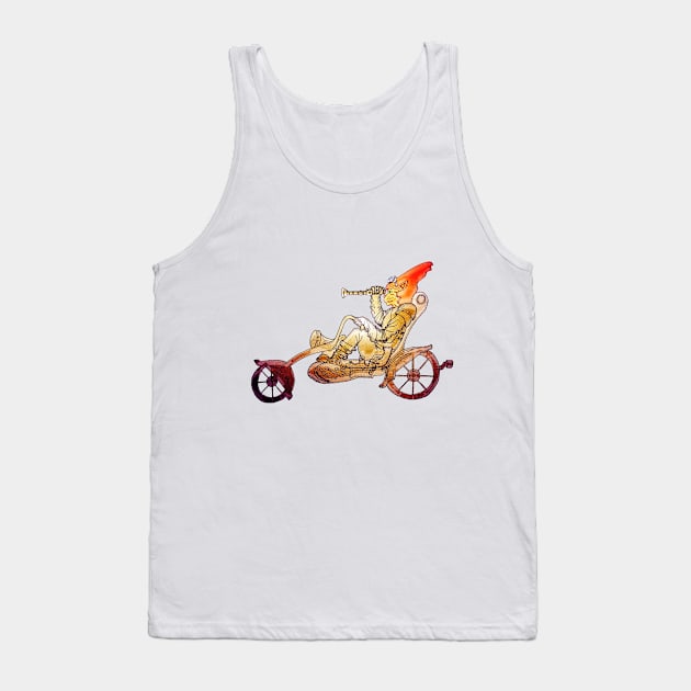 Steampunk Motorcycle Telescope Cat Tank Top by FelisSimha